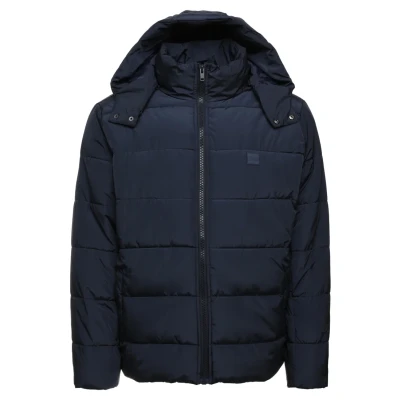 Image of Urban Classics Hooded Puffer Jacket Winter jacket, Men&#039;s, Size: 3XL, Navy