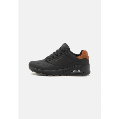 Image of Skechers Sport UNO Trainers black/chestnut, Men&#039;s, Size: 9, Black/chestnut leather and imitation