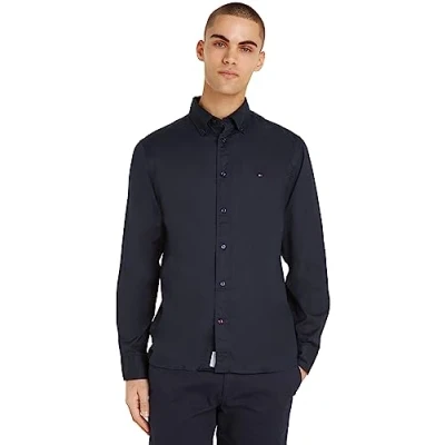 Image of Tommy Hilfiger Men&#039;s Casual Shirts, Blue (Desert Sky), S
