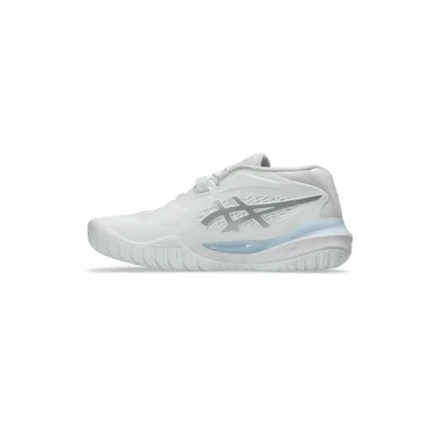 Image of Asics Gelresolution X Multicourt tennis shoes, Women&#039;s, Size: 6.5, White pure silver Pu