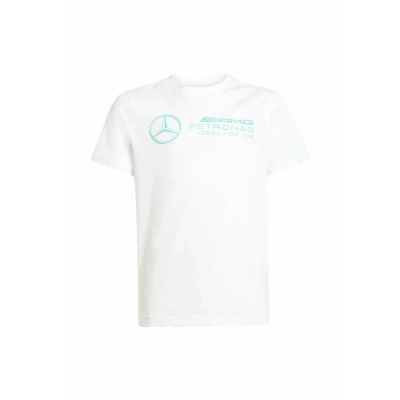 Image of adidas Performance AMG Petronas Print Tshirt for kids, Size: 7 8y, White