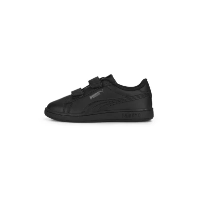 Image of Puma Smash Trainers blackshadow gray for kids, Size: 2.5, Black shadow Leather/synthetics