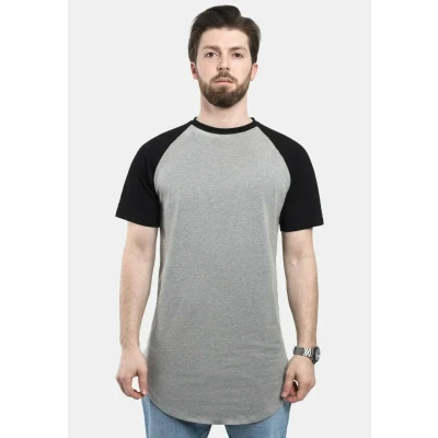 Image of Blackskies Round Baseball Kurzarm Print Tshirt, Men&#039;s, Size: Medium, Grey/black