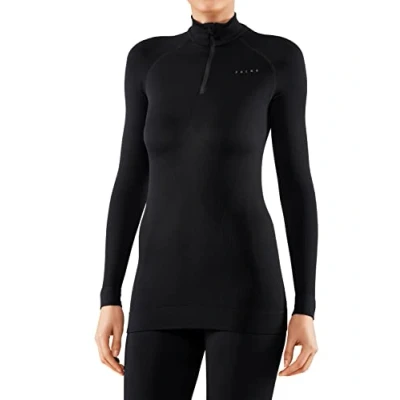 Image of FALKE Women&#039;s Maximum Warm Round Neck W L/S Sh Functional Yarn Quick Dry 1 Piece Base Layer Top (pack of 1)