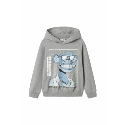 Image of Name it Bored APE Hoodie for kids, Size: 16, Grey melange