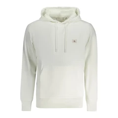 Image of Calvin Klein Jeans Label Hoodie Sweatshirt, Men&#039;s, Size: Medium, Bright white