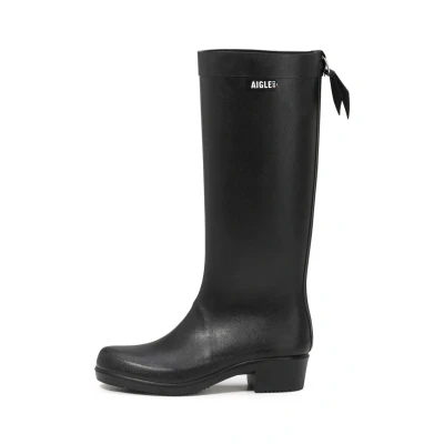 Image of Aigle Women&#039;s Myrica Rain Boot, Black, 3.5 UK