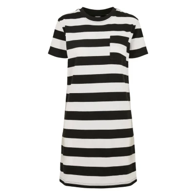 Image of Urban Classics Stripe BOXY Jersey dress, Women&#039;s, Size: Small, Black white