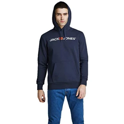Image of JACK &amp; JONES Men&#039;s Hoodie, Blue (Navy Blazer Detail: Reg Fit), XXL