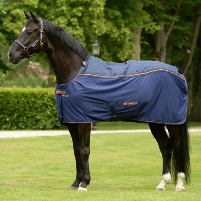 Image of Bucas Therapy Blanket 165 Navy/Orange