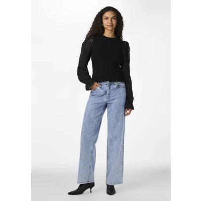 Image of Y.A.S Women&#039;s Yasholli LS Knit Pullover Noos Knitted Jumper, black, L