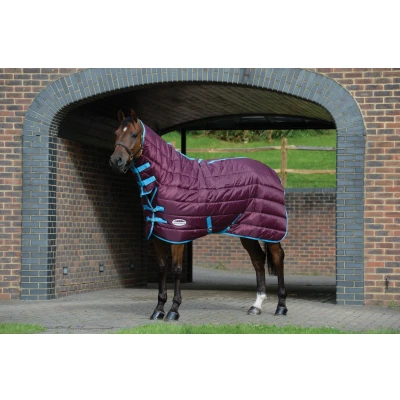 Image of Weatherbeeta ComFiTec 210D Channel Quilt Combo Neck Medium 220g Grape Purple/Blue