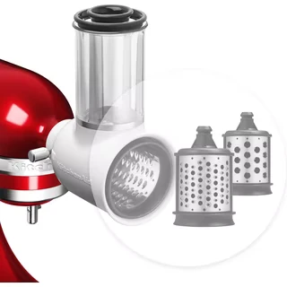 Image of KitchenAid Vegetable Shredder And Grater Extension Pack 5ksmemvsc Stainless Steel