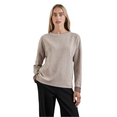 Image of Street One Women&#039;s Melange Shirt, Rich Mocha Mel., 8