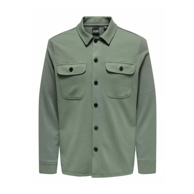 Image of Only &amp; Sons Men&#039;s Onsnewkodyl Overshirt Sweat Noos Shirt, Castor Gray, L