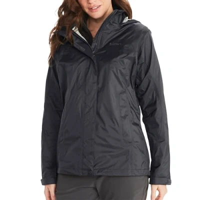 Image of Marmot Damen Precip Eco Jacket wasserdichte Jacke, leichte Regenjacke mit Kapuze, winddichter Regenmantel, atmungsaktiver Windbreaker, optimal zum Laufen und Wandern (1 Stück)