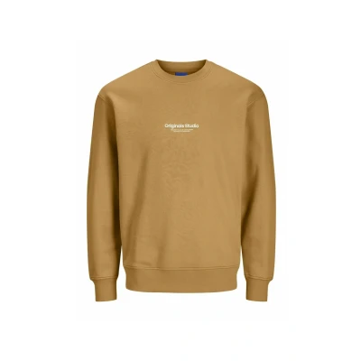 Image of Jack &amp; Jones Jorvesterbro CREW NECK Sweatshirt, Men&#039;s, Size: XS, Honey yellow