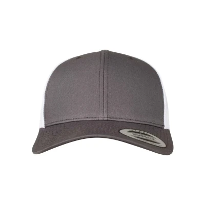 Image of Flexfit Trucker Retro 2 TONE Cap, Size: One Size, Darkgrey wht