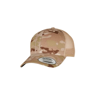 Image of Flexfit Retro Trucker Multicam Cap, Size: One Size, arid tan