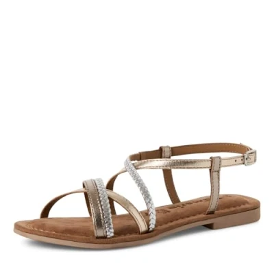 Image of Tamaris Sandals, Women&#039;s, Size: 5.5, Champagne comb shoes