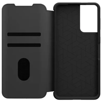 Image of Otterbox Strada Leather Book Case Black Samsung Galaxy S21+ 5G