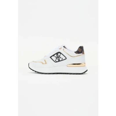 Image of Guess Koyaa Trainers, Women&#039;s, Size: 4, White/brown Pu
