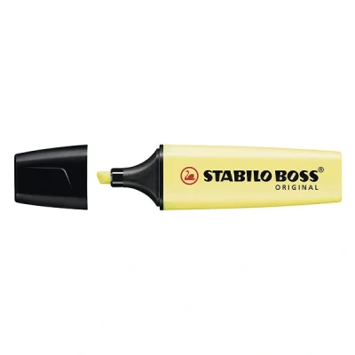 Image of Highlighter STABILO BOSS ORIGINAL Pastel Pack of 1 Milky Yellow