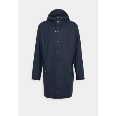 Image of Rains LONG Jacket Unisex Waterproof jacket, Size: XS, Navy