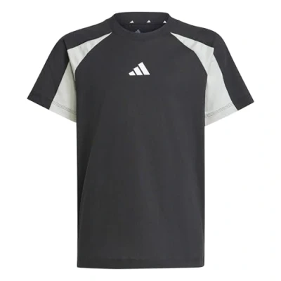 Image of adidas Performance Unisex Print Tshirt for kids, Size: 11 12y, Black/wonder silver/white