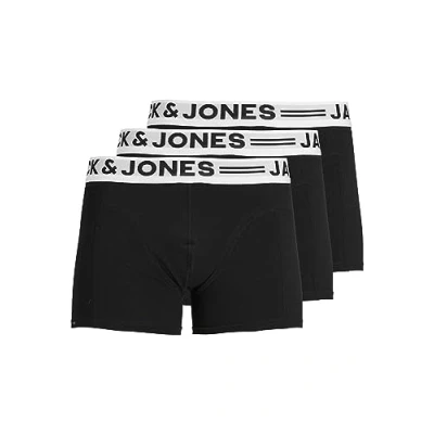 Image of Jack &amp; Jones Sense Trunks 3 PACK Pants, Men&#039;s, Size: Small, Black