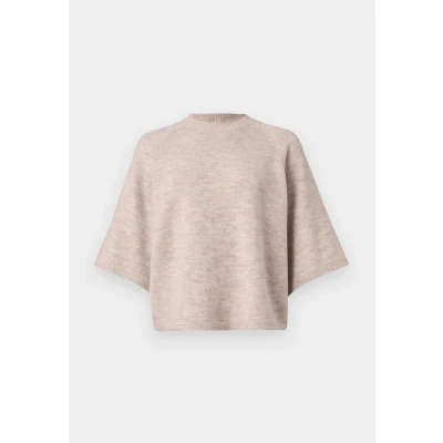 Image of ONLY Women&#039;s Onlsimoni KNT Noos 3/4 Pullover, Pumice Stone, XS