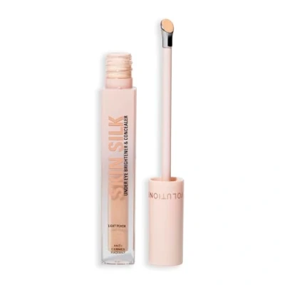 Image of Revolution Skin Silk Radiant Serum Augenaufheller Hydratisiert und glättet mit Hyaluronsäure Squalan Vegan &amp; Cruelty Free Light Peach 2 ml
