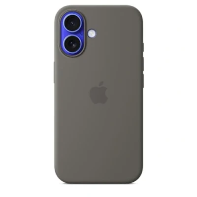 Image of Apple Silicone Back Cover Grey MagSafe iPhone 16