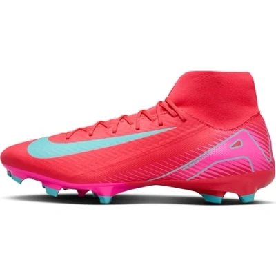 Image of Nike Performance ZOOM 10 Academy FG/MG Moulded stud football boots, Size: 5.5, Ember glow/aurora green Textile/synthetics