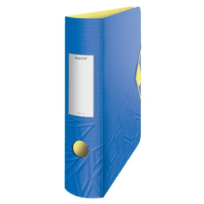 Image of Leitz 180 Active Urban Chic A4 Lever Arch File, Blue, Curved Spine 82mm Width, Elastic Fastening, Light polyfoam, Chic, 11160032