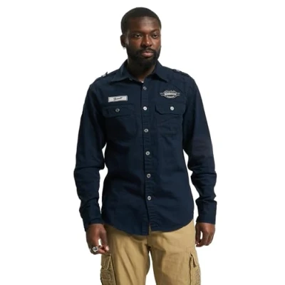 Image of Brandit LUIS Vintage Shirt, Men&#039;s, Size: 3XL, Navy