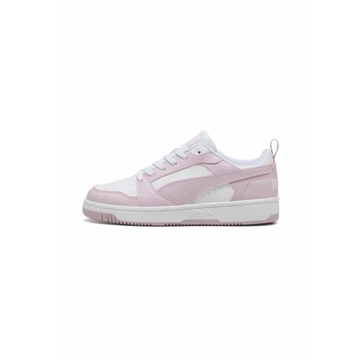 Image of Puma Unisex&#039;s Rebound V6 Low Sneaker, Std, White Rose Mauve, 5 UK