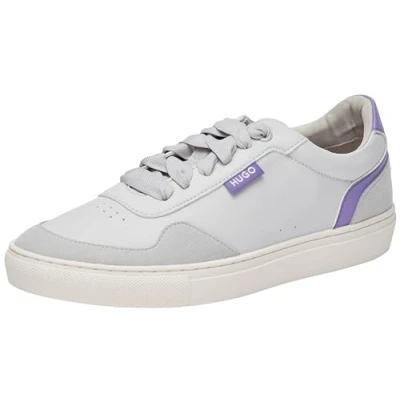 Image of HUGO Morrie Trainers, Women&#039;s, Size: 6, Open grey Imitation leather/ textile