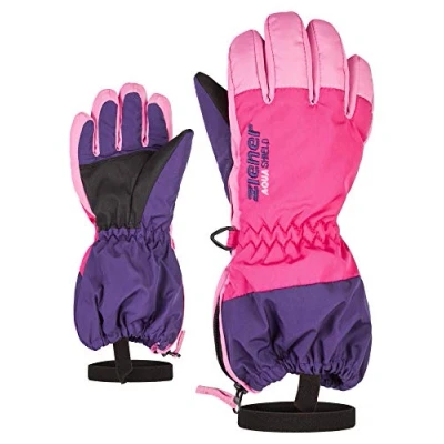 Image of Ziener Levio Children&#039;s Ski Mittens/Winter Sports, Waterproof, Breathable, Dark Purple, 128