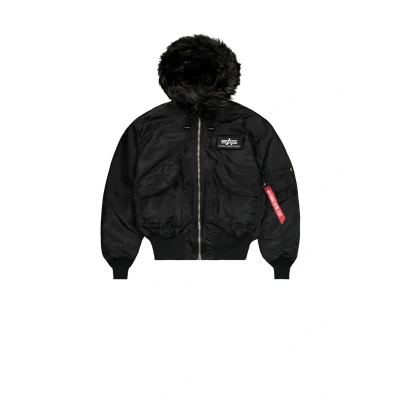 Image of Alpha Industries 45P Hooded Custom Winter jacket, Men&#039;s, Size: XXL, Black