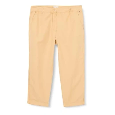 Image of Tommy Hilfiger Curve SLIM Straight Trousers, Women&#039;s, Size: 22, Harvest wheat