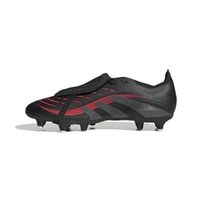 Image of adidas Performance Predator League FOLD OVER Tongue SOFT Ground Screwin stud football boots, Men&#039;s, Size: 12, Core black/grey four/lucid red