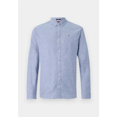 Image of Tommy Jeans SLIM Stretch Oxford Shirt Shirt, Men&#039;s, Size: XS, Blue