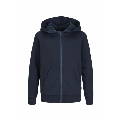 Image of JACK &amp; JONES Boy&#039;s Jjebradley Sweat Zip Hood Noos Jnr Sweatshirt Jacket, Blazer Navy, 140