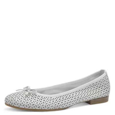Image of Tamaris Ballet pumps, Women&#039;s, Size: 8, White struct. Leather