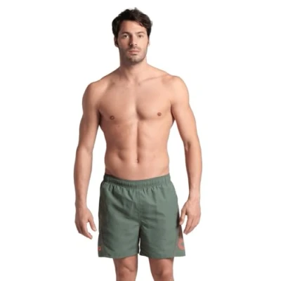 Image of arena Fundamentals Men&#039;s Logo Boxer R Swim Trunks