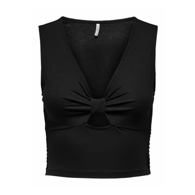 Image of ONLY Women&#039;s Onljany S/L Twist Top JRS, Black, L