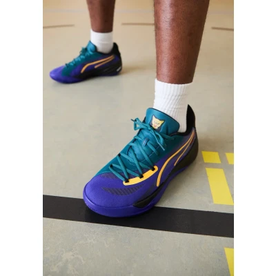 Image of Puma Allpro Nitro Crowd Craze Basketball shoes, Size: 8, Lapis lazuli cold green black Textile