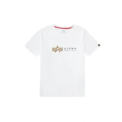 Image of Alpha Industries Label KIDS Teens Unisex Print Tshirt for kids, Size: 14y, White