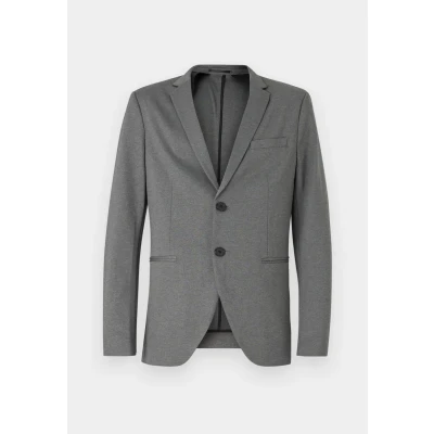 Image of JACK &amp; JONES Male Single Breasted Blazer Jprjaxon Slim Fit Blazer, Dark grey blend, 42